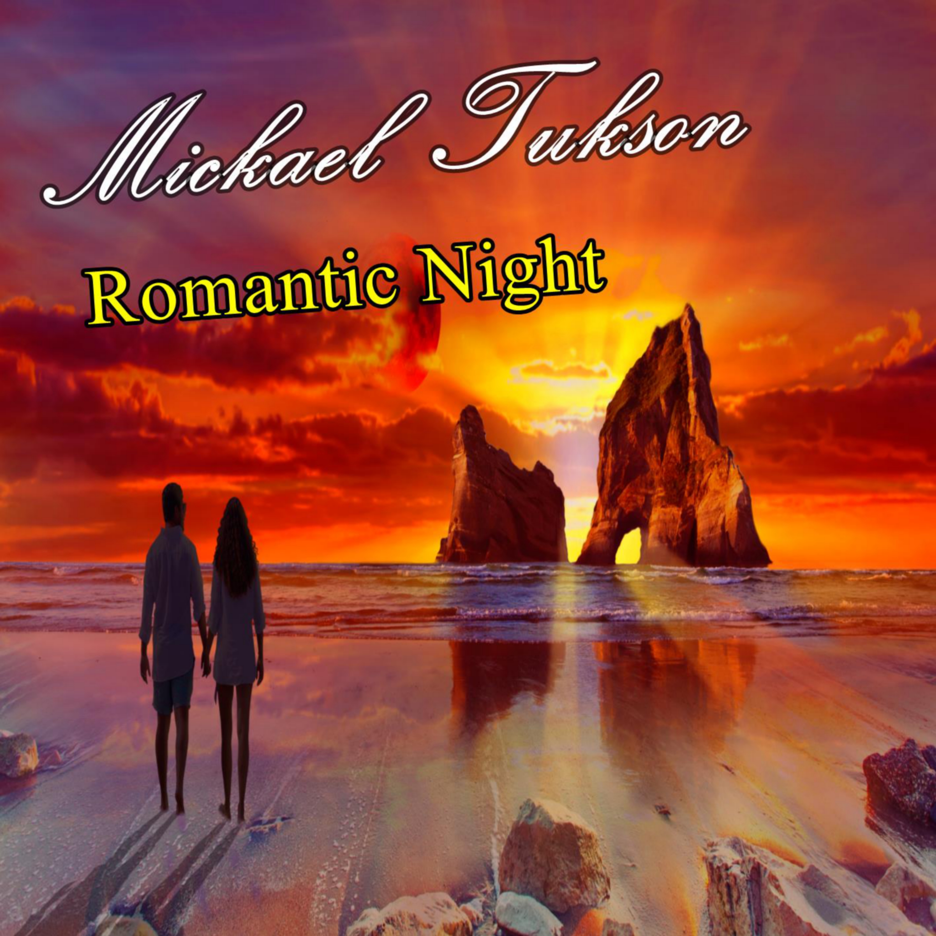 Pochette du double-album Romantic Night de Mickael Tukson